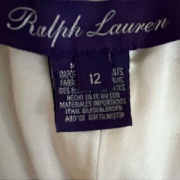 Ralph Lauren Purple Label F/F Winter White Wool Pants Size 12 - Picture 11 of 12